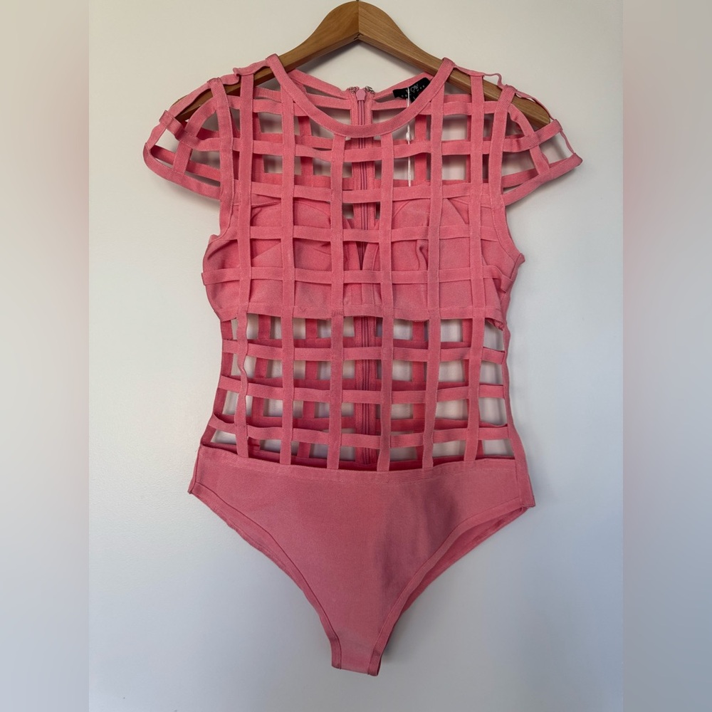 NWT Wow Couture Pink Bodysuit